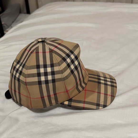 Burberry Tan and Red Plaid Men's Hat - Picture 4 of 6